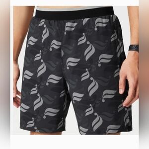 Men's Fabletics Black and Gray Patterned Shorts